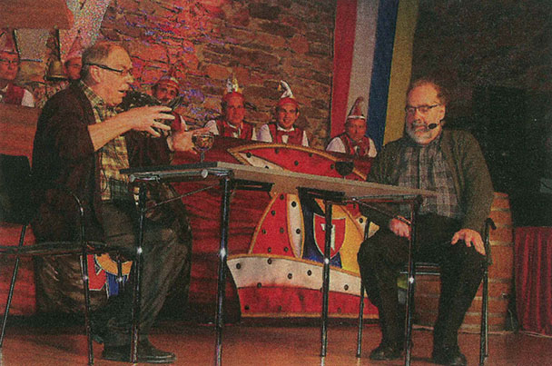 Hermann Becker und Lothar Meckel gehörten mit ihrem Zwiegespäch zu den Höhepunkten des Abends Hermann Becker und Lothar Meckel gehörten mit ihrem Zwiegespäch zu den Höhepunkten des Abends